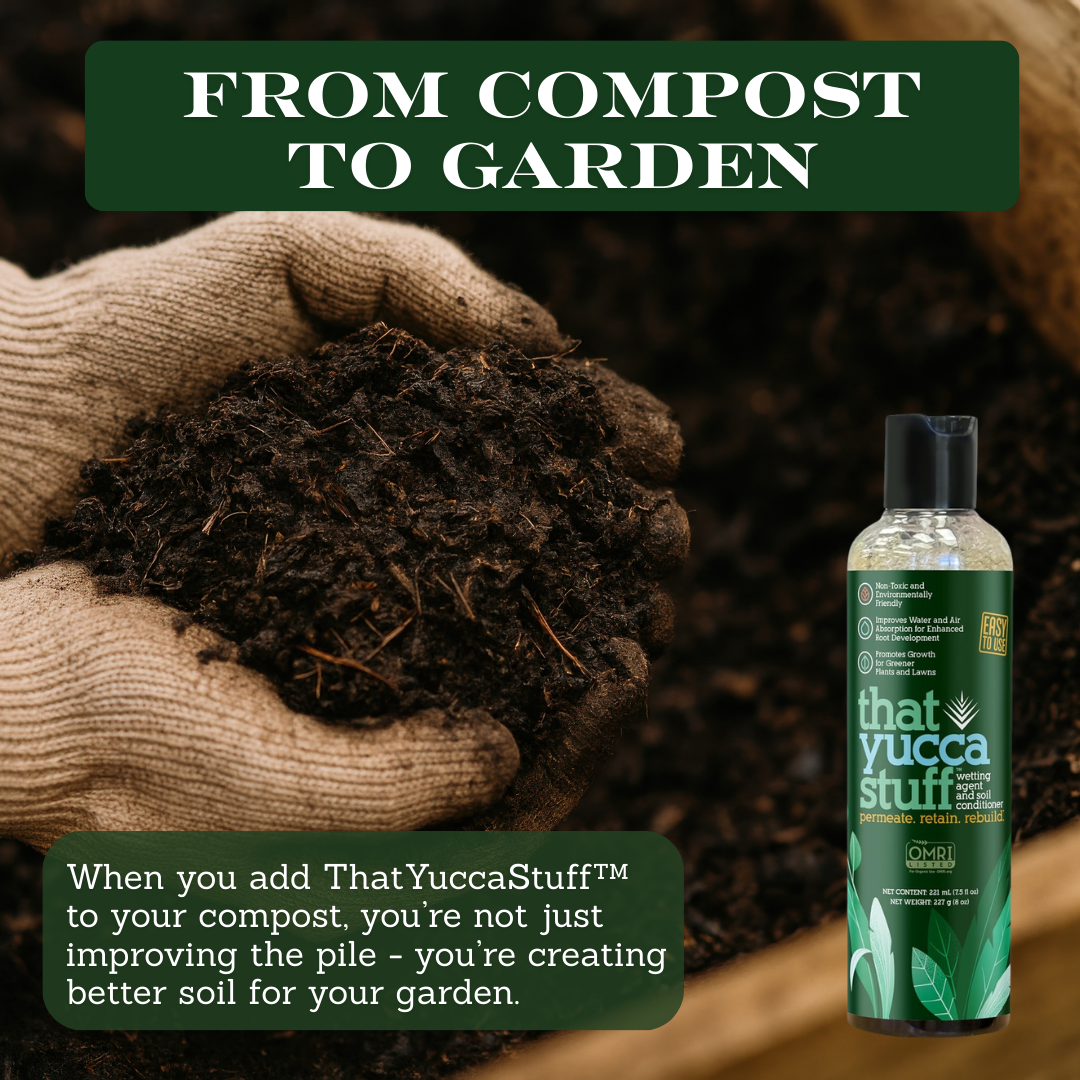 ThatYuccaStuff™| OMRI Listed for Organic Production| Soil Conditioner & Wetting Agent| 97% Yucca Schidigera Extract with Citric & Humic Acids| Boosts Water Penetration| Eco-friendly| 8 oz
