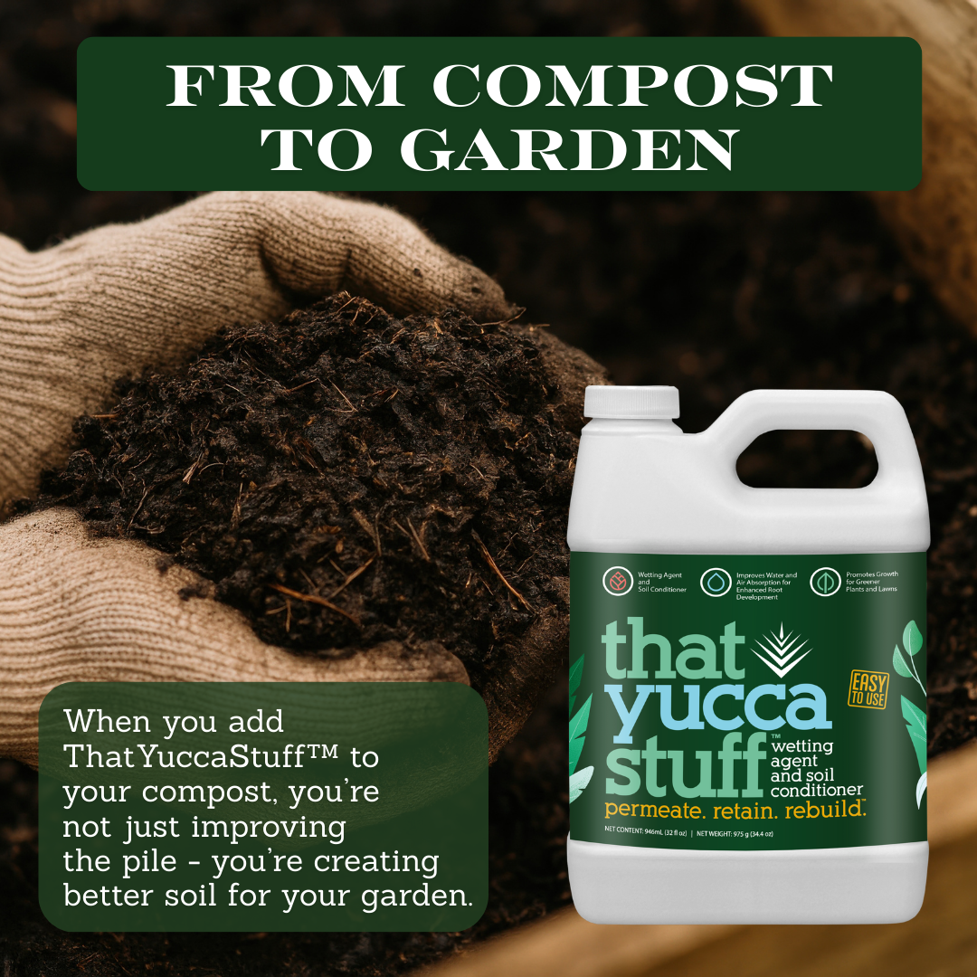 ThatYuccaStuff™| OMRI Listed for Organic Production| Soil Conditioner & Wetting Agent| 97% Yucca Schidigera Extract with Citric & Humic Acids| Boosts Water Penetration| Eco-friendly| 32 oz