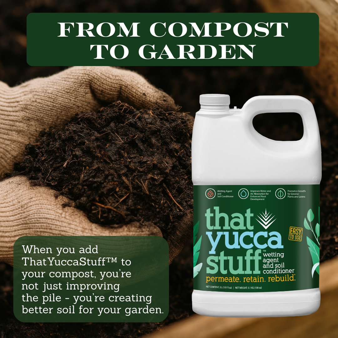 ThatYuccaStuff™| OMRI Listed for Organic Production| Soil Conditioner & Wetting Agent| 97% Yucca Schidigera Extract with Citric & Humic Acids| Boosts Water Penetration| Eco-friendly| 3L (101 fl oz)